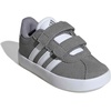 image:imageadidas Kids VL Court 30 Hook amp Loop ShoeGreyWhiteGrey