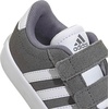 image:imageadidas Kids VL Court 30 Hook amp Loop ShoeGreyWhiteGrey
