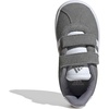 image:imageadidas Kids VL Court 30 Hook amp Loop ShoeGreyWhiteGrey