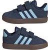 image:imageadidas Kids VL Court 30 Hook amp Loop ShoeNight IndigoClear SkyGum