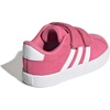 image:imageadidas Kids VL Court 30 Hook amp Loop ShoePink FusionWhiteGrey