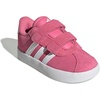 image:imageadidas Kids VL Court 30 Hook amp Loop ShoePink FusionWhiteGrey