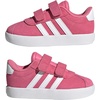 image:imageadidas Kids VL Court 30 Hook amp Loop ShoePink FusionWhiteGrey
