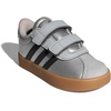 image:imageadidas Kids VL Court 30 Hook amp Loop ShoeSilver MetallicBlackLgh Solid Grey