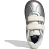 image:imageadidas Kids VL Court 30 Hook amp Loop ShoeSilver MetallicOff WhiteBlack