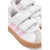 image:imageadidas Kids VL Court 30 Hook amp Loop ShoeWhiteClear PinkGum
