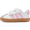 image:imageadidas Kids VL Court 30 Hook amp Loop ShoeWhiteClear PinkGum