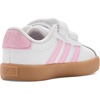 image:imageadidas Kids VL Court 30 Hook amp Loop ShoeWhiteClear PinkGum