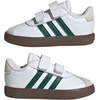 image:imageadidas Kids VL Court 30 Hook amp Loop ShoeWhiteCollegiate GreenGum