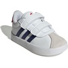 image:imageadidas Kids VL Court 30 Hook amp Loop ShoeWhiteDark BlueBetter Scarlet
