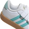 image:imageadidas Kids VL Court 30 Hook amp Loop ShoeWhiteFlash AquaAlumina