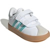 image:imageadidas Kids VL Court 30 Hook amp Loop ShoeWhiteFlash AquaAlumina