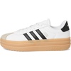 image:imageadidas Kids VL Court Bold ShoeWhiteBlackWonder Beige