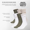 image:imageadidas Mens Athletic Cushioned Crew Socks 6 Pairs Durable amp ComfortableOlive Strata GreenWonder BeigeWhiteMixed2