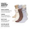 image:imageadidas Mens Athletic Cushioned Crew Socks 6 Pairs Durable amp ComfortableWarm Sandstone BeigeWonder WhiteWonder Alumina GreyMixed2