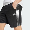 image:imageadidas Mens Train Essentials Pique Striped Athletic Shorts Training Casual Bottoms Casual Moisture Wicking  PinkBlack  White