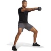 image:imageadidas Mens Train Essentials Pique Striped Athletic Shorts Training Casual Bottoms Casual Moisture Wicking  PinkGrey FiveBlack