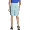 image:imageadidas Mens Train Essentials Pique Striped Athletic Shorts Training Casual Bottoms Casual Moisture Wicking  PinkMint ToneBlack