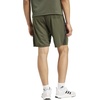 image:imageadidas Mens Train Essentials Pique Striped Athletic Shorts Training Casual Bottoms Casual Moisture Wicking  PinkShadow OliveBlack