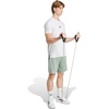 image:imageadidas Mens Train Essentials Pique Striped Athletic Shorts Training Casual Bottoms Casual Moisture Wicking  PinkSilver GreenWhite