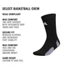 image:imageadidas Unisex Select Basketball Socks 1 PairBlackWhite1Crew