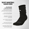 image:imageadidas Unisex Select Basketball Socks 1 PairBlackWhiteOnix Grey1Slouch Crew