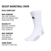 image:imageadidas Unisex Select Basketball Socks 1 PairWhiteBlack1Crew