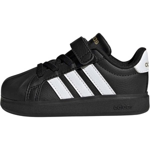 image:imageAdidas UnisexChild Streettalk Elastic Lace amp StrapBlackWhiteGold Metallic