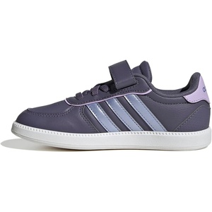 image:imageadidas Kids Breaknet Sleek Elastic Lace amp Strap ShoePreloved VioletBlue Spark MetallicPowder Plum