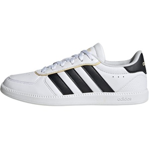 image:imageadidas Kids Breaknet Sleek Elastic Lace amp Strap ShoeWhiteBlackOrange Tint