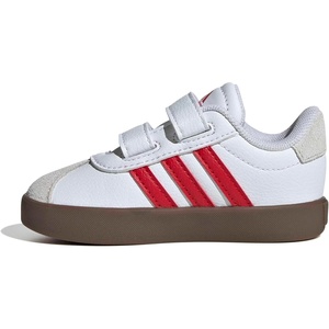 image:imageadidas Kids VL Court 30 Hook amp Loop ShoeWhiteBetter ScarletGrey