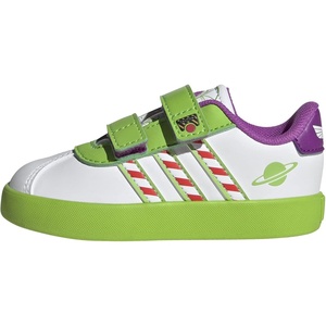 image:imageadidas Kids VL Court 30 Hook amp Loop ShoeWhiteSemi Solar Green