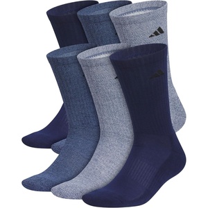 image:imageadidas Mens Athletic Cushioned Crew Socks 6 Pairs Durable amp ComfortableDark BlueCollegiate NavyTech Indigo Blue