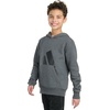 image:imageadidas Boys Long Sleeve Essential Big Logo Fleece Pullover HoodieDark Grey Heather