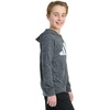 image:imageadidas Boys Long Sleeve Hooded Snow Heather TeeSnow Grey Hthr