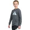 image:imageadidas Boys Long Sleeve Hooded Snow Heather TeeSnow Grey Hthr