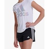 image:imageadidas Girls 3Stripes Mesh ShortsAdi Black