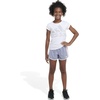 image:imageadidas Girls 3Stripes Mesh ShortsSilver Violet