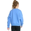 image:imageadidas Kids 3Stripes Crew Neck Heather Fleece Pullover Big KidBlue Fusion