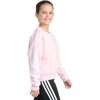 image:imageadidas Kids 3Stripes Crew Neck Heather Fleece Pullover Big KidClear Pink