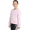 image:imageadidas Kids 3Stripes Crew Neck Heather Fleece Pullover Big KidClear Pink