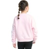 image:imageadidas Kids 3Stripes Crew Neck Heather Fleece Pullover Big KidClear Pink
