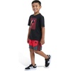 image:imageadidas boys TwoPiece Short Sleeve Tee amp Elastic Waistband Short SetBlack