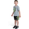 image:imageadidas boys TwoPiece Short Sleeve Tee amp Elastic Waistband Short SetMedium Grey Heather