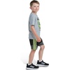 image:imageadidas boys TwoPiece Short Sleeve Tee amp Elastic Waistband Short SetMedium Grey Heather