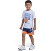 image:imageadidas boys TwoPiece Short Sleeve Tee amp Elastic Waistband Short SetWhite