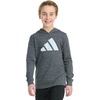 image:imageadidas Boys Long Sleeve Hooded Snow Heather TeeSnow Grey Hthr