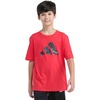 image:imageadidas Boys Short Sleeve TShirt Camouflage Logo TeePure Ruby