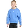 image:imageadidas Kids 3Stripes Crew Neck Heather Fleece Pullover Big KidBlue Fusion