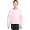 image:imageadidas Kids 3Stripes Crew Neck Heather Fleece Pullover Big KidClear Pink